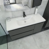 Тумба с раковиной Caprigo Forte 120 R подвесная, графит