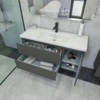 Тумба с раковиной Caprigo Forte 120 R подвесная, графит