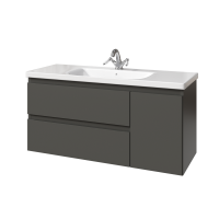 Тумба с раковиной Caprigo Forte 120 R подвесная, графит