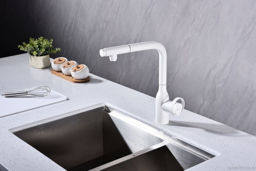 Смеситель для кухни Paulmark Urban Ur213104-431 матовый белый