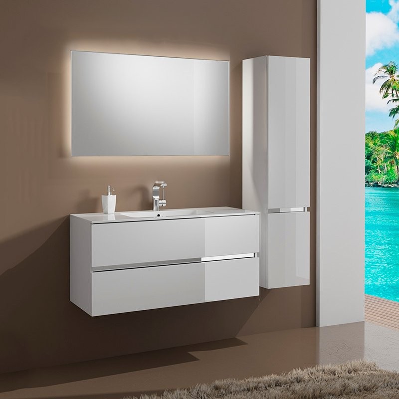 Тумба с раковиной Sanvit Кубэ -2 75 белый глянец