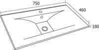 Тумба с раковиной Sanvit Кубэ -2 75 белый глянец