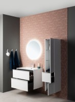 Шкаф-пенал для ванной Aquanet Вита белый матовый