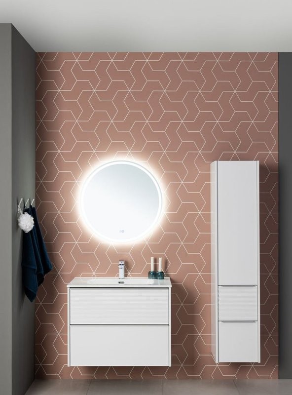 Шкаф-пенал для ванной Aquanet Вита белый матовый