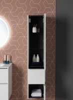 Шкаф-пенал для ванной Aquanet Вита белый матовый