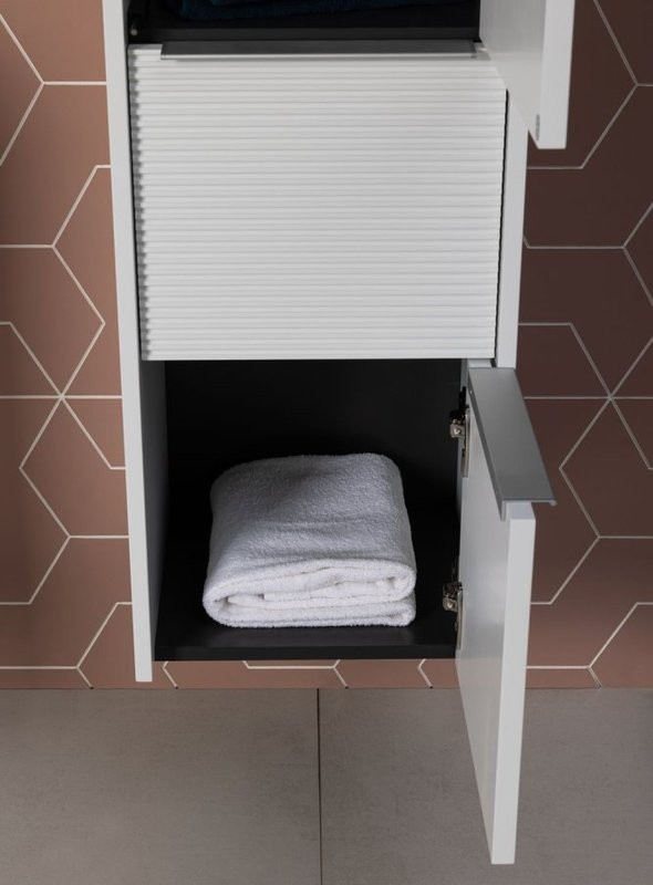 Шкаф-пенал для ванной Aquanet Вита белый матовый