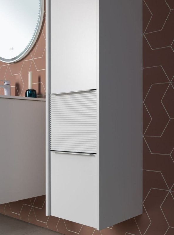 Шкаф-пенал для ванной Aquanet Вита белый матовый