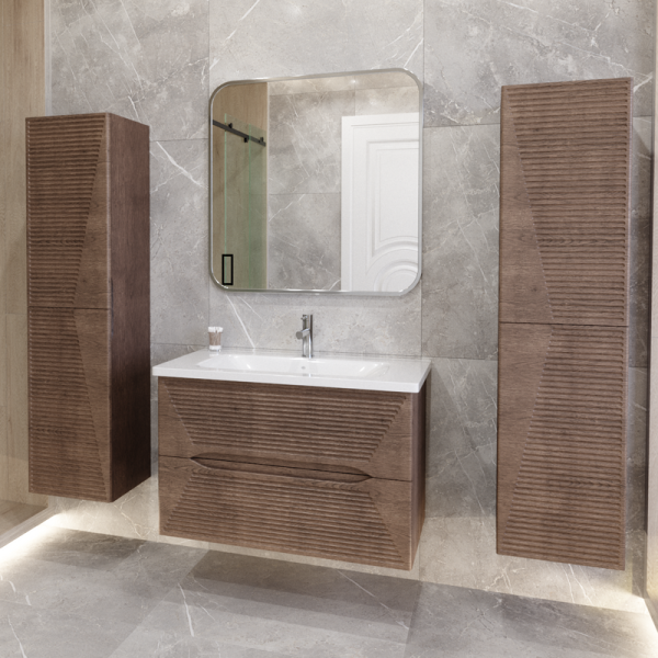 Мебель для ванной комнаты Caprigo Modo Terza 80 подвесная, скайрос