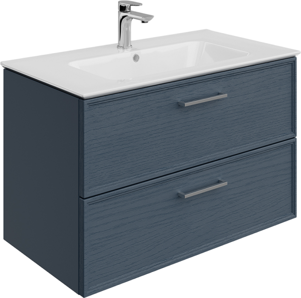 Тумба под раковину KERAMA MARAZZI Piano Classic 85 подвесная, ясень синий матовый