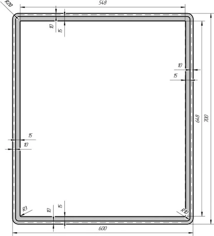 Зеркало Dreja Tiny LED 60