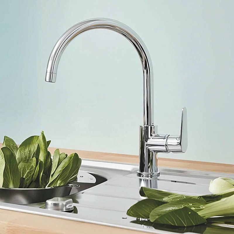 Смеситель для кухни Grohe BauClassic 31535001 высокий излив, хром