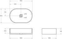 Накладная раковина BelBagno BB1048