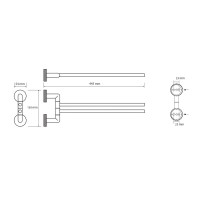 Держатель для полотенец Bemeta Stella 166204102 серебро
