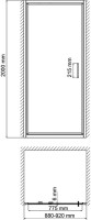 Душевая дверь в нишу Wasserkraft Salm 27I04 90 см