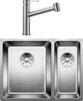 Комплект Мойка Blanco Andano 340/180-U L + Смеситель Ambis-S 523119