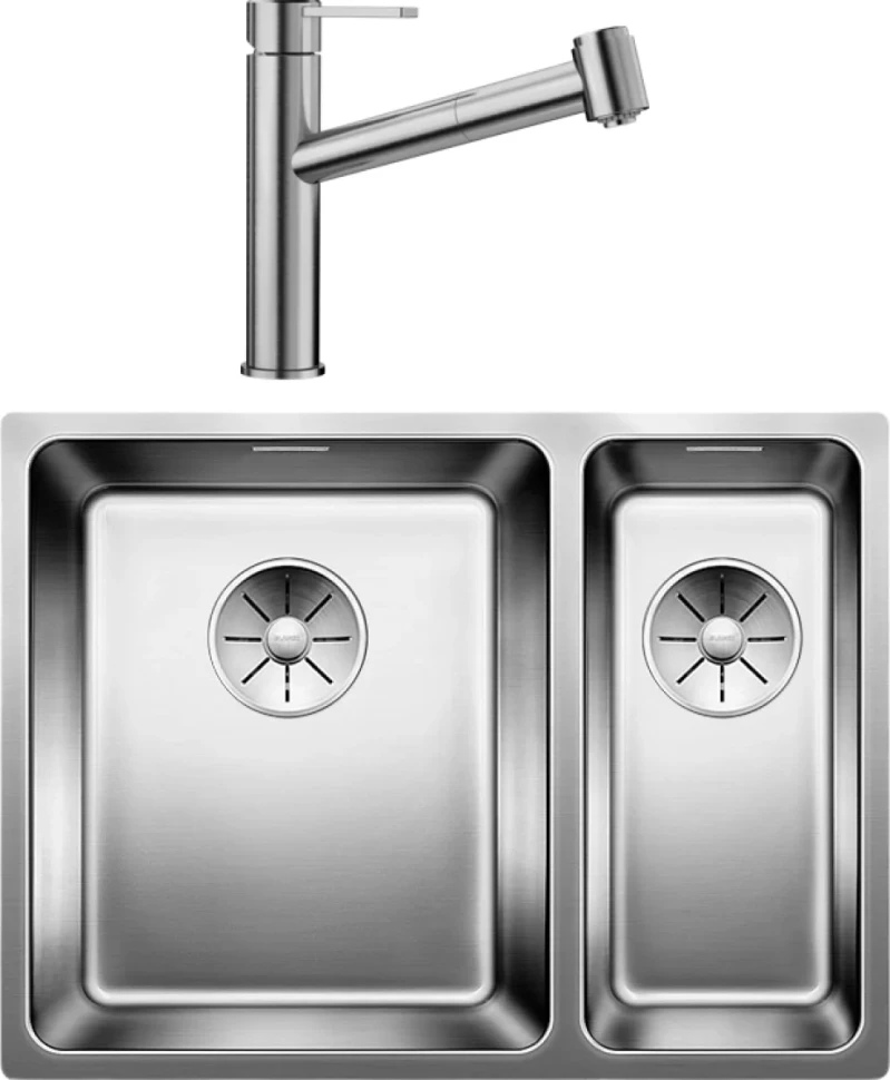 Комплект Мойка Blanco Andano 340/180-U L + Смеситель Ambis-S 523119