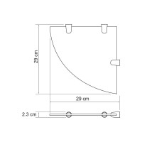 Полка Wasserkraft Aisch 533BG угловая brushed gold