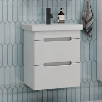 Тумба с раковиной SanStar Адель 50 подвесная, раковина Kirovit Фостер 50