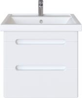 Тумба с раковиной SanStar Адель 50 подвесная, раковина Kirovit Фостер 50