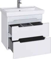 Тумба с раковиной SanStar Адель 50 подвесная, раковина Kirovit Фостер 50