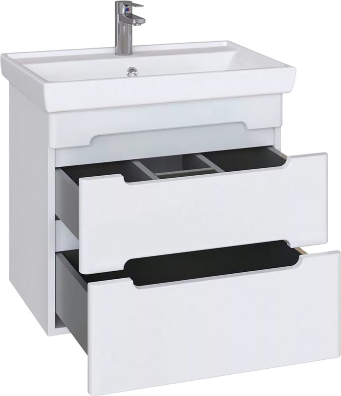 Тумба с раковиной SanStar Адель 50 подвесная, раковина Kirovit Фостер 50