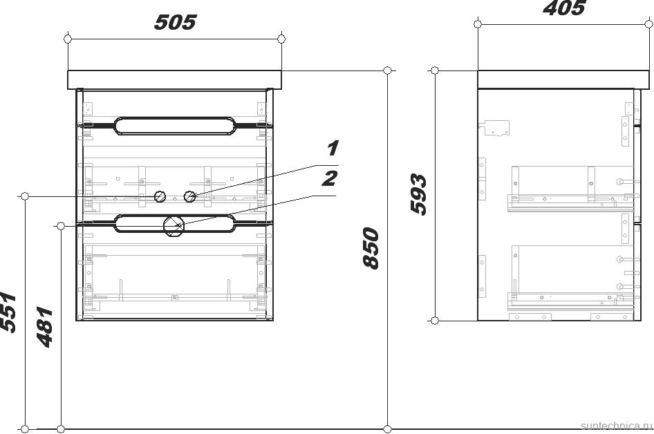 Тумба с раковиной SanStar Адель 50 подвесная, раковина Kirovit Фостер 50