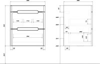 Тумба с раковиной SanStar Адель 50 подвесная, раковина Kirovit Фостер 50
