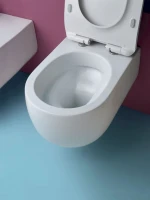 Комплект Унитаз подвесной Kerasan Flo + Крышка slim 319101 с микролифтом + Инсталляция Geberit Duofix UP 320 111.300.00.5 + Кнопка Sigma 01 115.770.JQ.5 лакированная, матовый хром + Крепления 111.815.00.1 к стене + Звукоизоляция