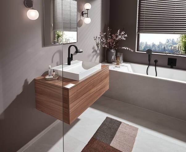 Смеситель для раковины Hansgrohe Vivenis 210 75030670 матовый черный