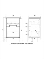 Мебель для ванной комнаты SanStar Ориана 50 напольная, раковина Cersanit Como 50