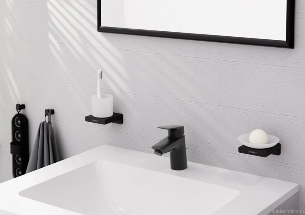 Смеситель для раковины Hansgrohe Logis 70 71070670 матовый черный