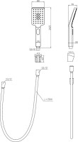 Душевой гарнитур BelBagno LUC-DFS-CRM хром Душевой гарнитур BelBagno LUC-DFS-CRM хром