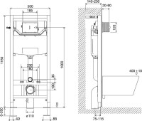 Комплект Lemark Florex 100122236 безободковый, с микролифтом, кнопка смыва матовая черная soft touch