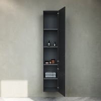 Шкаф-пенал для ванной AM.PM Gem R черный матовый, подвесной