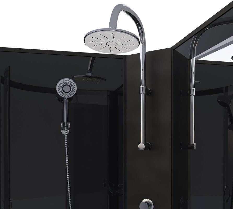 Душевая кабина Niagara Classic NG-6501-14BKTG 90x90 см, без крыши, с гидромассажем и тропическим душем
