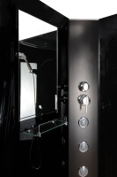 Душевая кабина Niagara Classic NG-6501-14BKTG 90x90 см, без крыши, с гидромассажем и тропическим душем