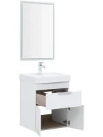 Мебель для ванной комнаты Aquanet Ирис new 60 подвесная, 1 ящик, 2 дверцы