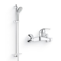 Душевой комплект Смеситель Grohe BauCurve 23599000 + Гарнитур Euphoria 27226001