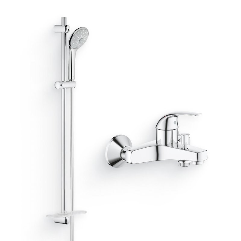 Душевой комплект Смеситель Grohe BauCurve 23599000 + Гарнитур Euphoria 27226001