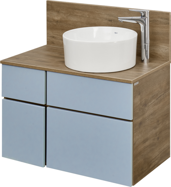 Тумба с раковиной AQUATON Мишель 80 дуб рустикальный, раковина Mila 40