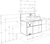 Тумба с раковиной AQUATON Мишель 80 дуб рустикальный, раковина Mila 40