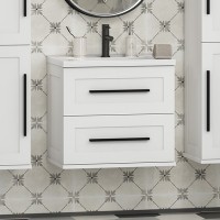 Тумба под раковину без столешницы Misty Модерн 60 подвесная, матовая белая