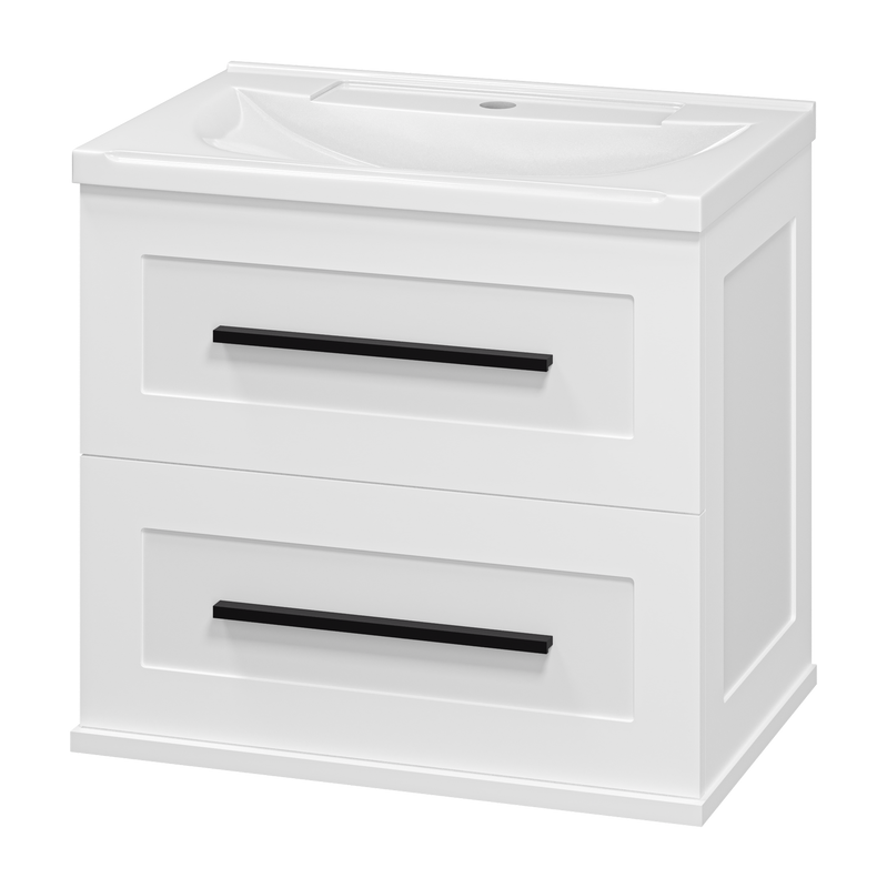 Тумба под раковину без столешницы Misty Модерн 60 подвесная, матовая белая