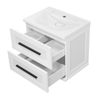 Тумба под раковину без столешницы Misty Модерн 60 подвесная, матовая белая