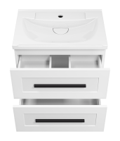 Тумба под раковину без столешницы Misty Модерн 60 подвесная, матовая белая