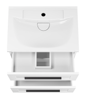 Тумба под раковину без столешницы Misty Модерн 60 подвесная, матовая белая