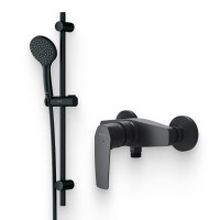 Душевой комплект Смеситель для душа AM.PM Gem F90A20022 черный + Гарнитур F0190022 черный