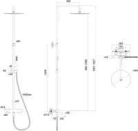 Душевая стойка WHITECROSS Y Y1234GL золото Душевая стойка WHITECROSS Y Y1234GL золото