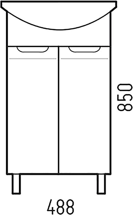 Тумба под раковину без столешницы Corozo Лея 50 белая