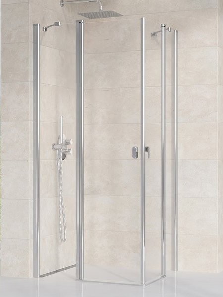 Душевой уголок Ravak Chrome CRV2-120+CRV2-120 профиль блестящий, стекло прозрачное Transparent